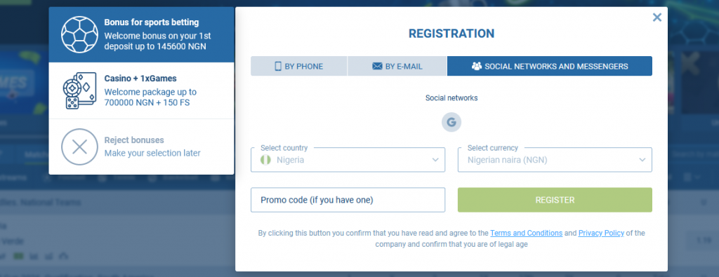 Customer Registration via Social Media